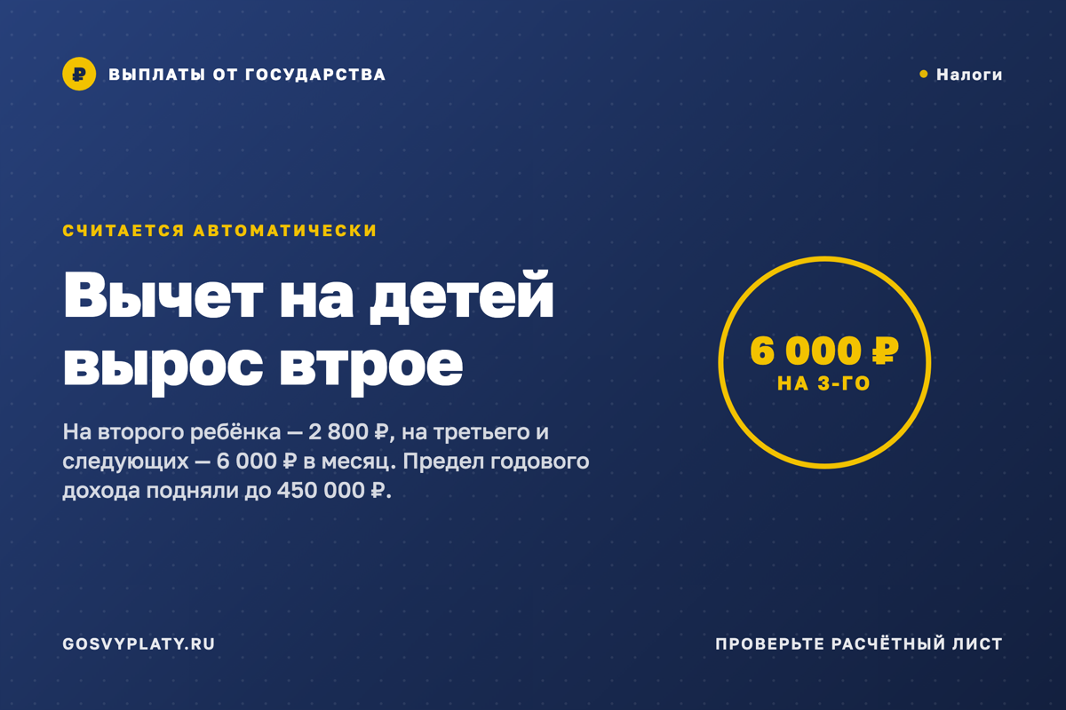 Вычет на детей: суммы выросли, а половина родителей об этом не знает