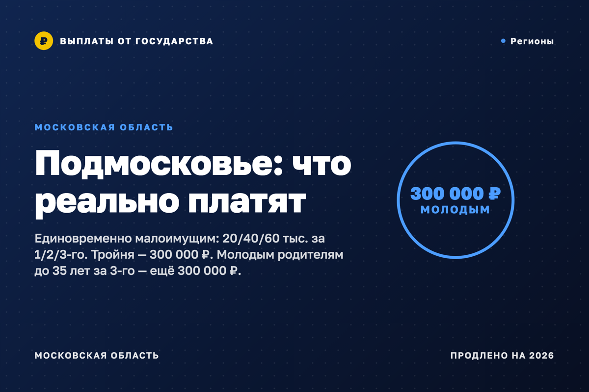 Подмосковье: что реально платят при рождении