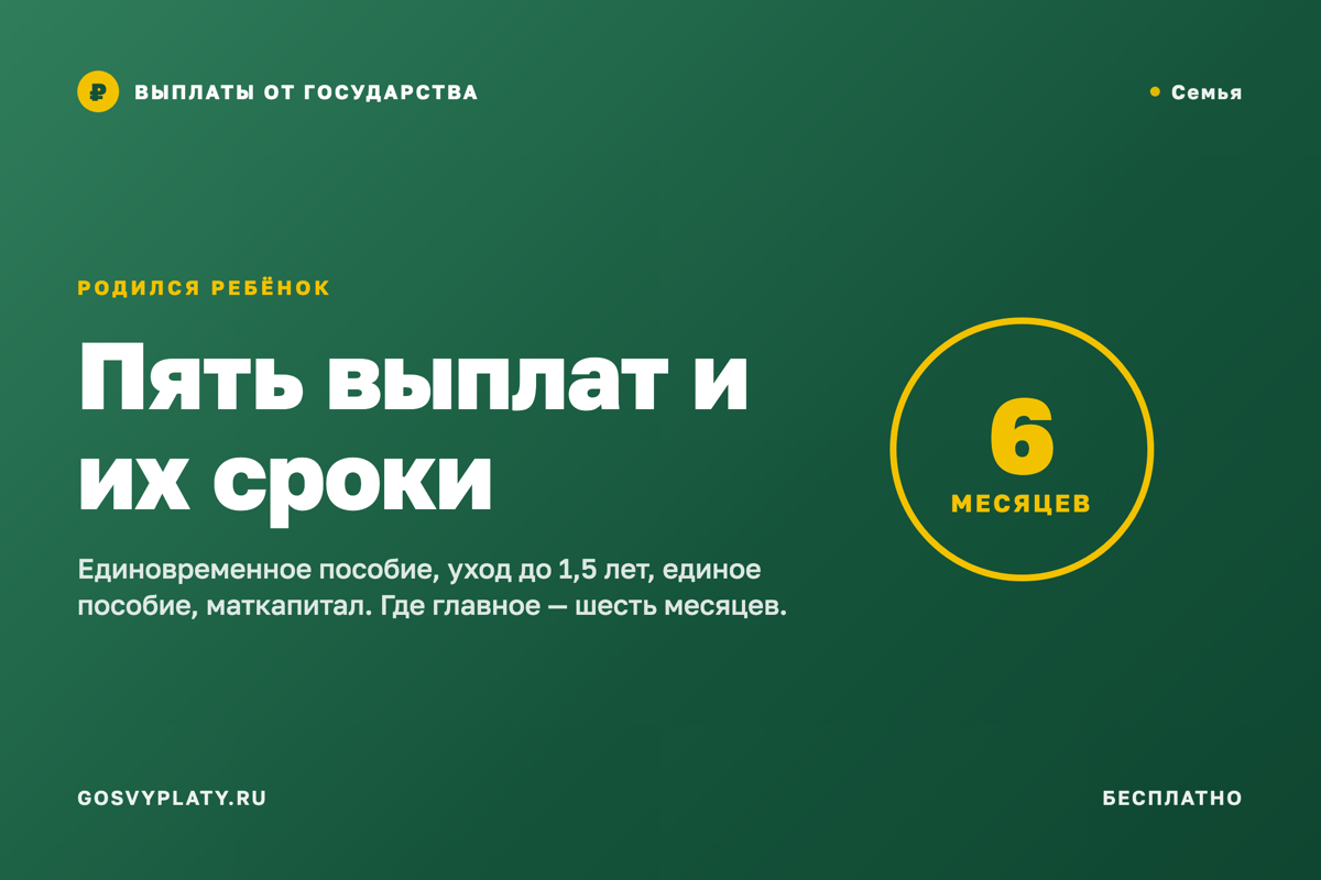Родился ребёнок: какие выплаты оформить и в какие сроки