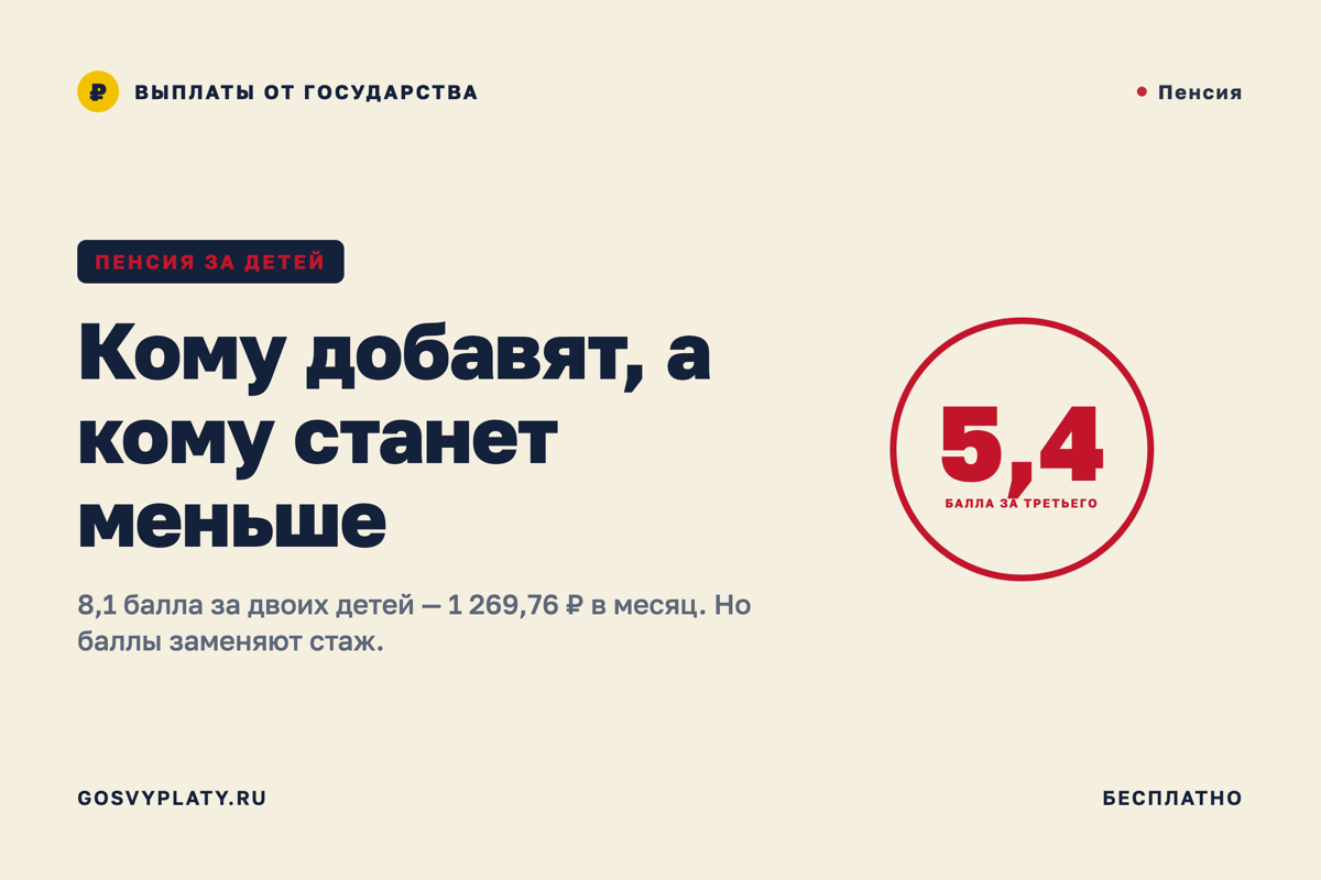 Пересчёт пенсии за детей: кому добавят, а кому станет меньше