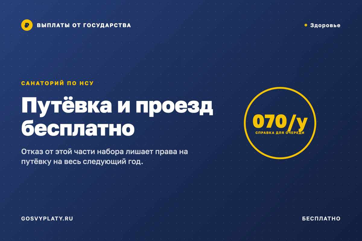 Санаторий по соцпутёвке: очередь, сроки и связь с выбором до 1 октября
