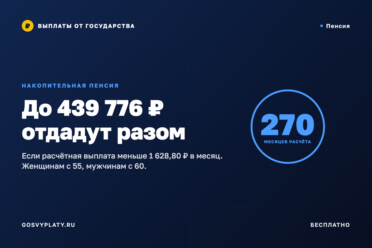 Накопительная пенсия: когда её отдают всей суммой разом