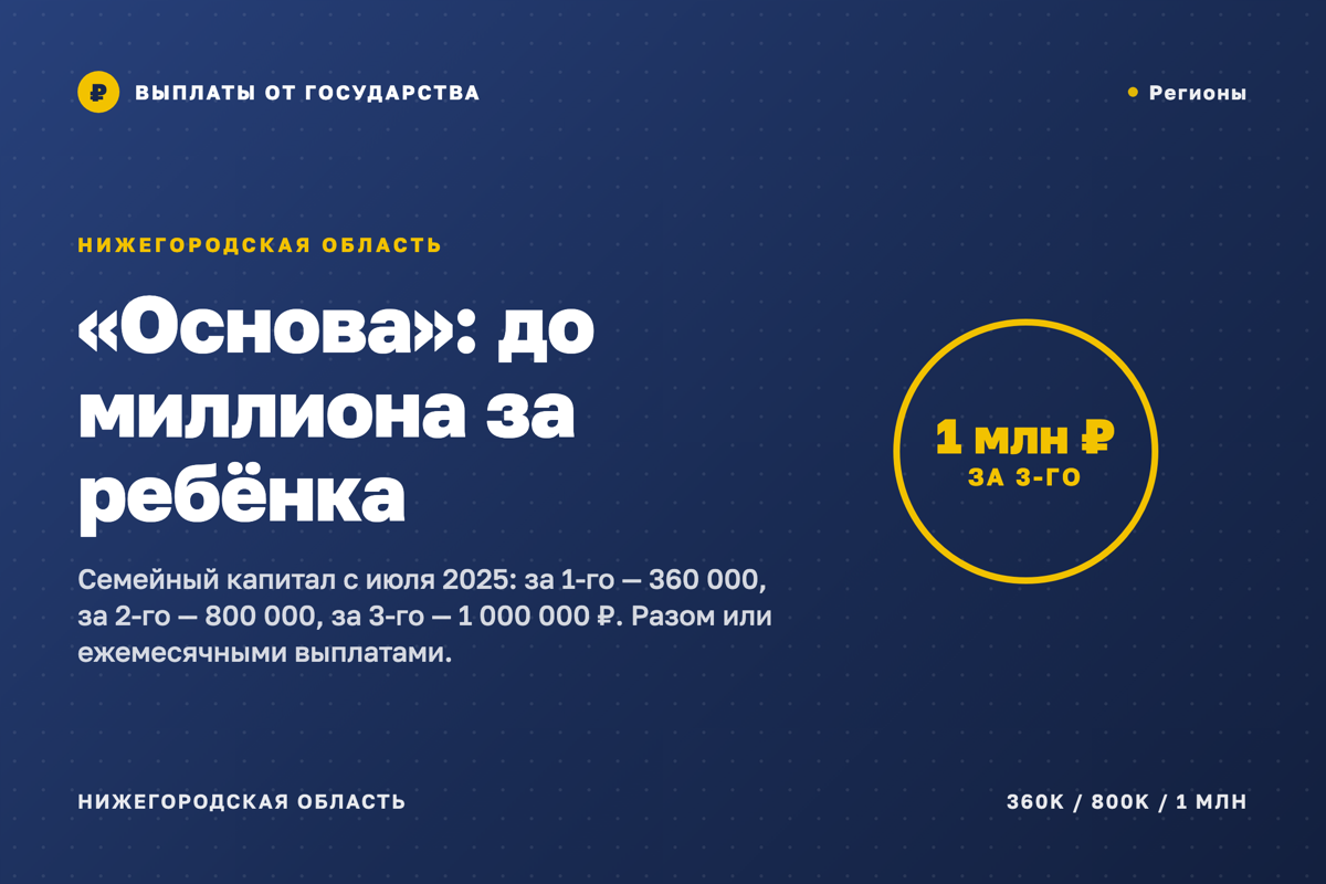Нижегородская «Основа»: чем больше детей — тем крупнее капитал